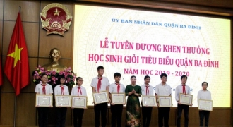 Tuyên dương gần 180 học sinh giỏi tiêu biểu của quận Ba Đình - Hà Nội