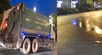 Nhức nhối nạn xe vận chuyển rác xả nước xú uế khắp đường phố Hà Nội