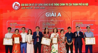 Trao thưởng giải báo chí về xây dựng Đảng và phát triển văn hóa Hà Nội