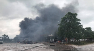 Cháy kho vật tư Hải quan Densavan – Lào, 6 người nhập viện cấp cứu