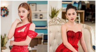 Hoa hậu Tiểu Vy, Kiều Loan đọ sắc với đầm đỏ rực trong sự kiện