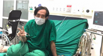 Nghệ sĩ Giang Còi gầy sọp tiều tụy, thông báo tình hình điều trị tại Viện Phổi