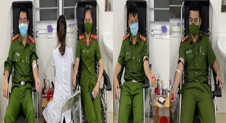 4 cán bộ công an hiến máu cứu bệnh nhân ung thư thoát hiểm trong gang tấc