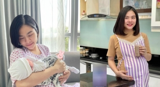 Vân Trang sinh đôi: Vượt cạn 4 tiếng, suýt bị xuất huyết
