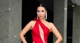 Siêu mẫu Hà Anh diện đầm đỏ rực, “chặt đẹp” đàn em trong sự kiện