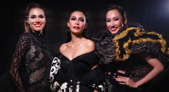 Đoàn Hồng Trang rạng rỡ bên Miss Earth và Miss Global thế giới