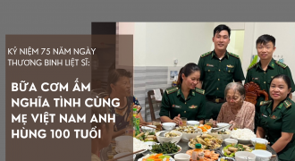 Bữa cơm ấm nghĩa tình cùng mẹ Việt Nam anh hùng 100 tuổi