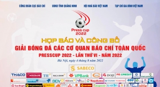 Ngày mai họp báo Giải bóng đá các cơ quan báo chí toàn quốc - Press Cup 2022