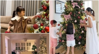 Sao Việt trang trí cây thông trước thềm Noel: Phạm Hương chơi trội, Cường Đô la dựng hẳn cây khổng lồ