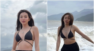 Hú hồn hậu trường chụp ảnh bikini nóng bỏng của Hoa hậu Thuỳ Tiên