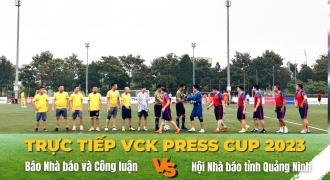 Tường thuật VCK Press Cup 2023: CLB Quảng Ninh thắng 2 - 1 trước Nhà báo Công luận