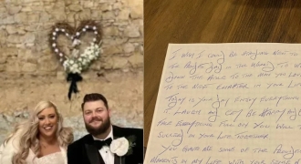 Cô gái trẻ nhận được thư vào ngày cưới sau 20 năm cha qua đời