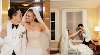 Trọn bộ ảnh cưới của Thanh Hằng và chồng nhạc trưởng, vừa nhìn biết ai là “nóc nhà”