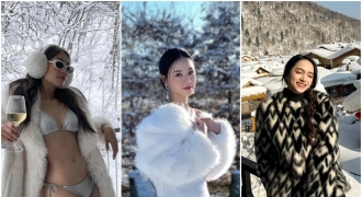 Nghệ sĩ Việt “đu trend” chụp trời tuyết: Midu sang chảnh, Thảo Nhi chơi trội với bikini nóng bỏng