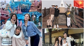Gia đình sao Việt cho con nghỉ lễ 30/4-1/5: Quỳnh Anh đi Disneyland,  Hà Kiều Anh chinh phục Fansipan