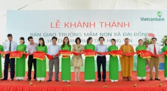 Vietcombank tài trợ 3 tỷ đồng xây Trường mầm non Đại Đồng, Hưng Yên