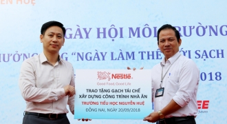 Nestlé Việt Nam xây công trình trường học cho hơn 1.000 học sinh bằng gạch từ sản xuất cà phê