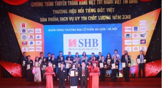  SHB được vinh danh Top 100 Giải thưởng Sao Vàng Đất Việt