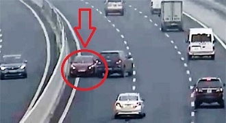 Nữ tài xế đi ngược chiều trên cao tốc Hà Nội - Hải Phòng bị phạt 7,5 triệu đồng