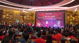 Eurowindow trao thưởng 3,2 tỷ đồng tiền mặt cho đội tuyển bóng đá Việt Nam