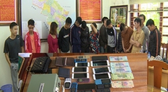 Thanh Hóa: Đột kích triệt xóa sới bạc bắt giữ 14 đối tượng