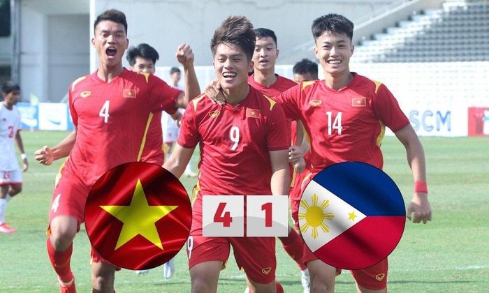 U19 Việt Nam dành chiến thắng hủy diệt trước Philippines