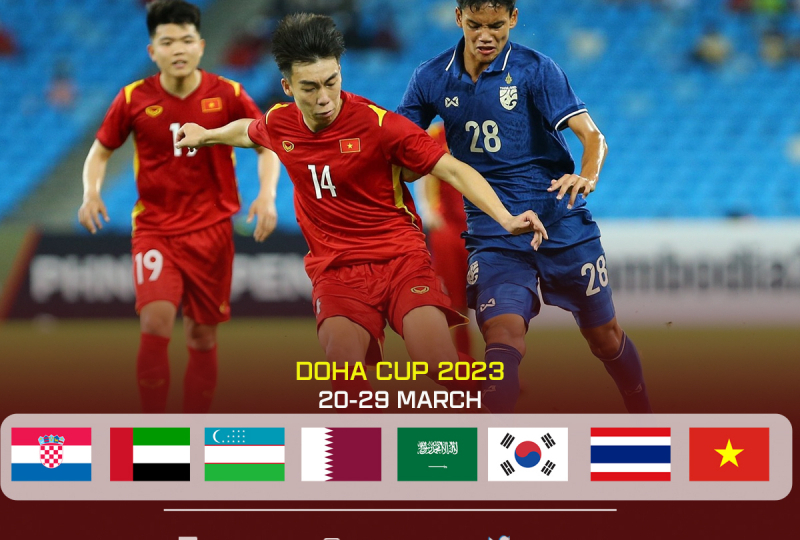 U23 Việt Nam và Thái Lan được mời tham dự Doha Cup 2023