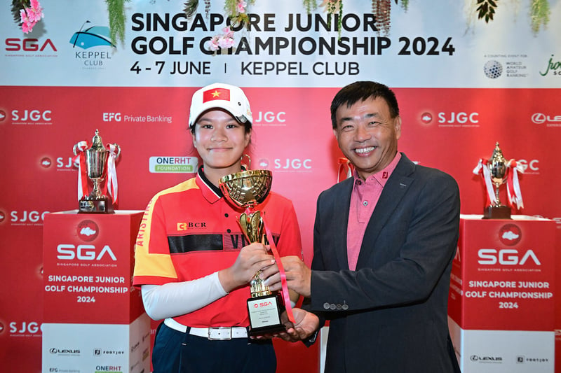 Nguyễn Viết Gia Hân nhất bảng B Nữ giải Singapore Golf Junior Championship 2024