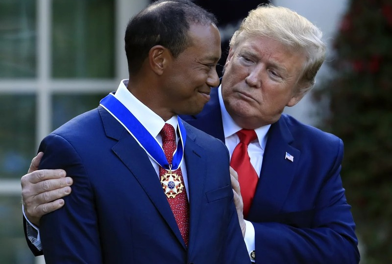 Tổng thống Donald Trump ủng hộ mối quan hệ của Tiger Woods và con dâu cũ