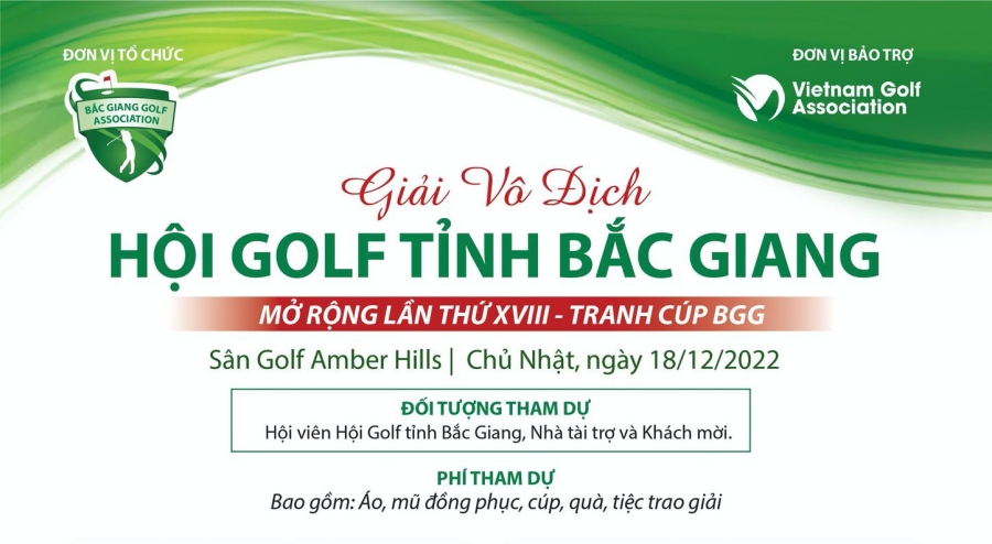 Chuẩn bị khởi tranh giải Vô địch Hội Golf tỉnh Bắc Giang mở rộng 2022