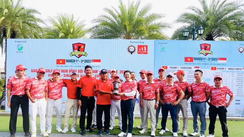 Tuyển Việt Nam vô địch giải golf Hữu nghị đồng đội giữa Việt Nam và Singapore