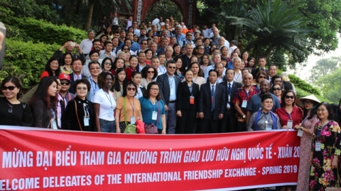 Bạn bè quốc tế tham gia chương trình 'Du Xuân Hữu nghị 2019'  tại tỉnh Phú Thọ