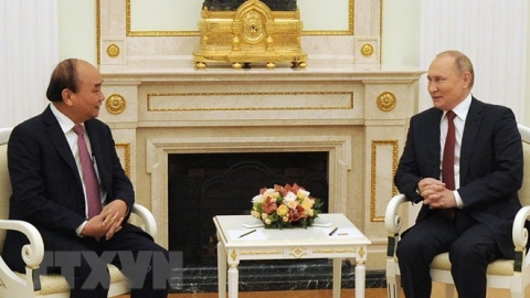 Chủ tịch nước Nguyễn Xuân Phúc hội đàm với Tổng thống Nga Vladimir Putin