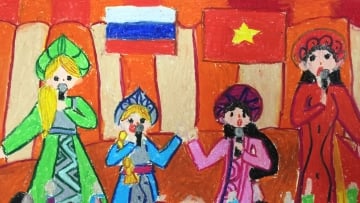 Về lễ tổng kết và trao giải cuộc thi vẽ tranh “Em vẽ Việt Nam – Em vẽ nước Nga” lần thứ VII