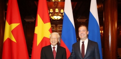 Tổng Bí thư Nguyễn Phú Trọng điện đàm với Chủ tịch Đảng 'Nước Nga thống nhất' Dmitry Medvedev