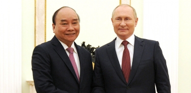 В Кремле состоялись переговоры Владимира Путина с Президентом Социалистической Республики Вьетнам Нгуен Суан Фуком, находящимся в России с рабочим визитом