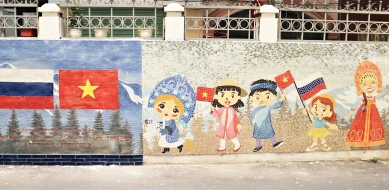 Khánh thành tranh tường gốm sứ thể hiện hình ảnh nước Nga và quan hệ Việt - Nga tại Học viện Ngoại giao