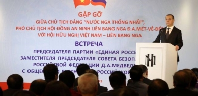 Chủ tịch Đảng “Nước Nga thống nhất” Dmitry Medvedev gặp gỡ Hội Hữu nghị Việt Nam - Liên bang Nga