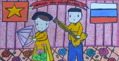 Cuộc thi vẽ tranh thiếu nhi quốc tế  «Em vẽ Việt Nam - Em vẽ nước Nga» lần thứ VIII năm 2024