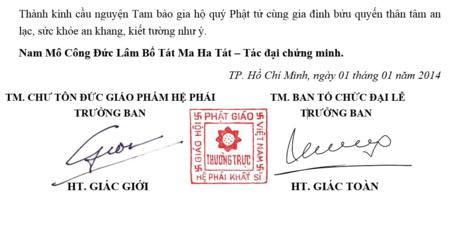 Thông bạch về Đại lễ Tưởng niệm 60 năm Tổ sư vắng bóng