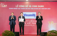 Vinamilk được vinh danh Doanh nghiệp đạt chuẩn văn hóa kinh doanh Việt Nam
