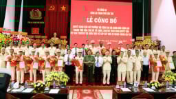 Công bố về tổ chức, cán bộ Công an TP Cần Thơ