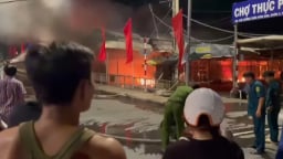 Đồng Tháp: Cháy lớn tại chợ thực phẩm xã Tràm Chim