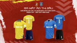 Press Cup 2025 sử dụng trang phục và bóng thi đấu chuẩn chuyên nghiệp