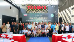 44 cơ thủ tranh tài tại Giải Billiard Báo chí khu vực Đồng bằng sông Cửu Long lần thứ XVIII năm 2026