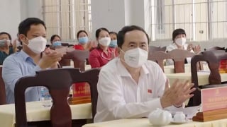 Ông Trần Thanh Mẫn - Phó Chủ tịch Thường trực Quốc hội dự Ngày hội Đại đoàn kết toàn dân tộc tại Hậu Giang