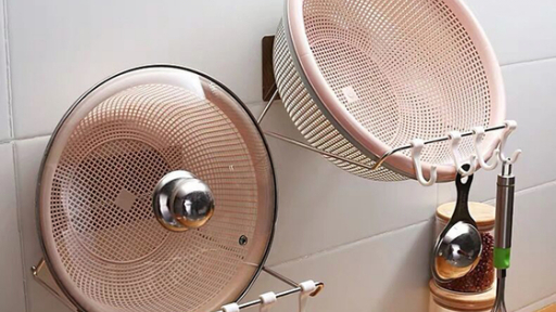 Giá treo thau chậu, rổ, rá gấp gọn inox 304 chống ghỉ - Bạc