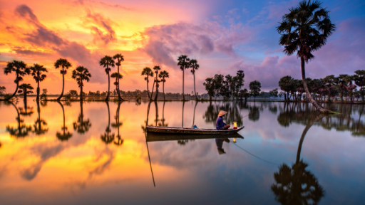 Sông nước miền Tây trù phú và thơ mộng qua góc nhìn từ trên cao