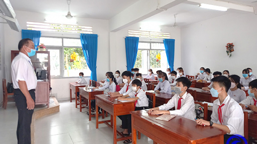 Tiền Giang: Trên 98% học sinh từ khối lớp 7 đến 12 trở lại trường