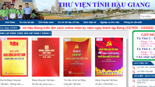 Thư viện tỉnh Hậu Giang mở triển lãm sách online về chủ đề Đảng Cộng sản Việt Nam